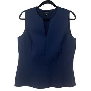 Ann Taylor Womens Blue Sleeveless Top Suit Separate Size 10 Lined